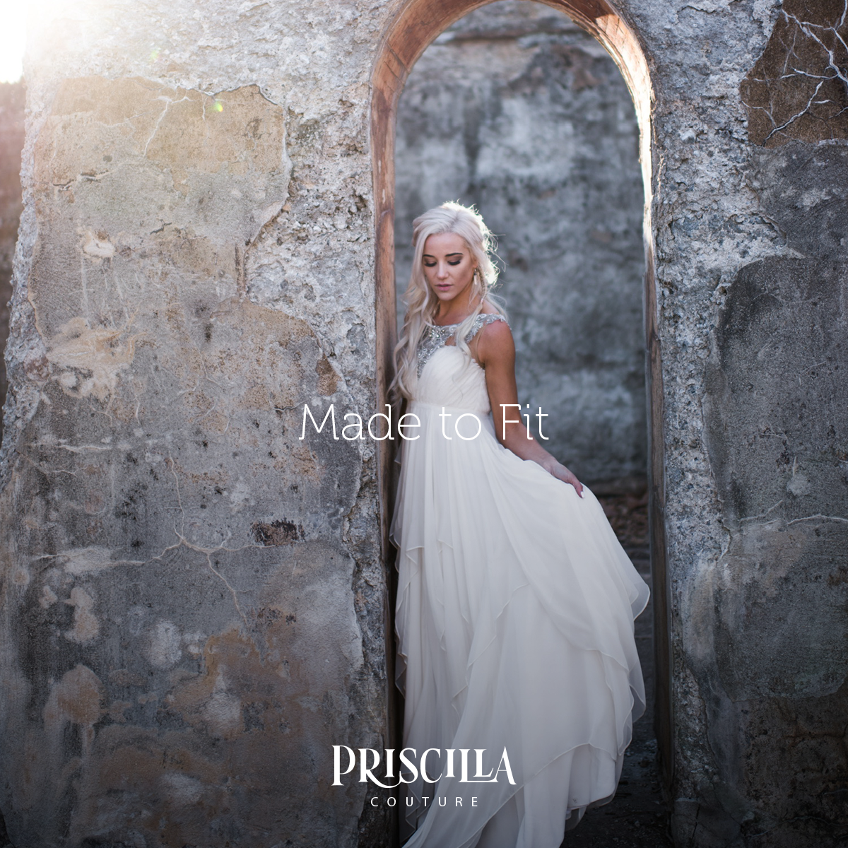 Bride in a Game of Thrones themed wedding gown by Priscilla Couture