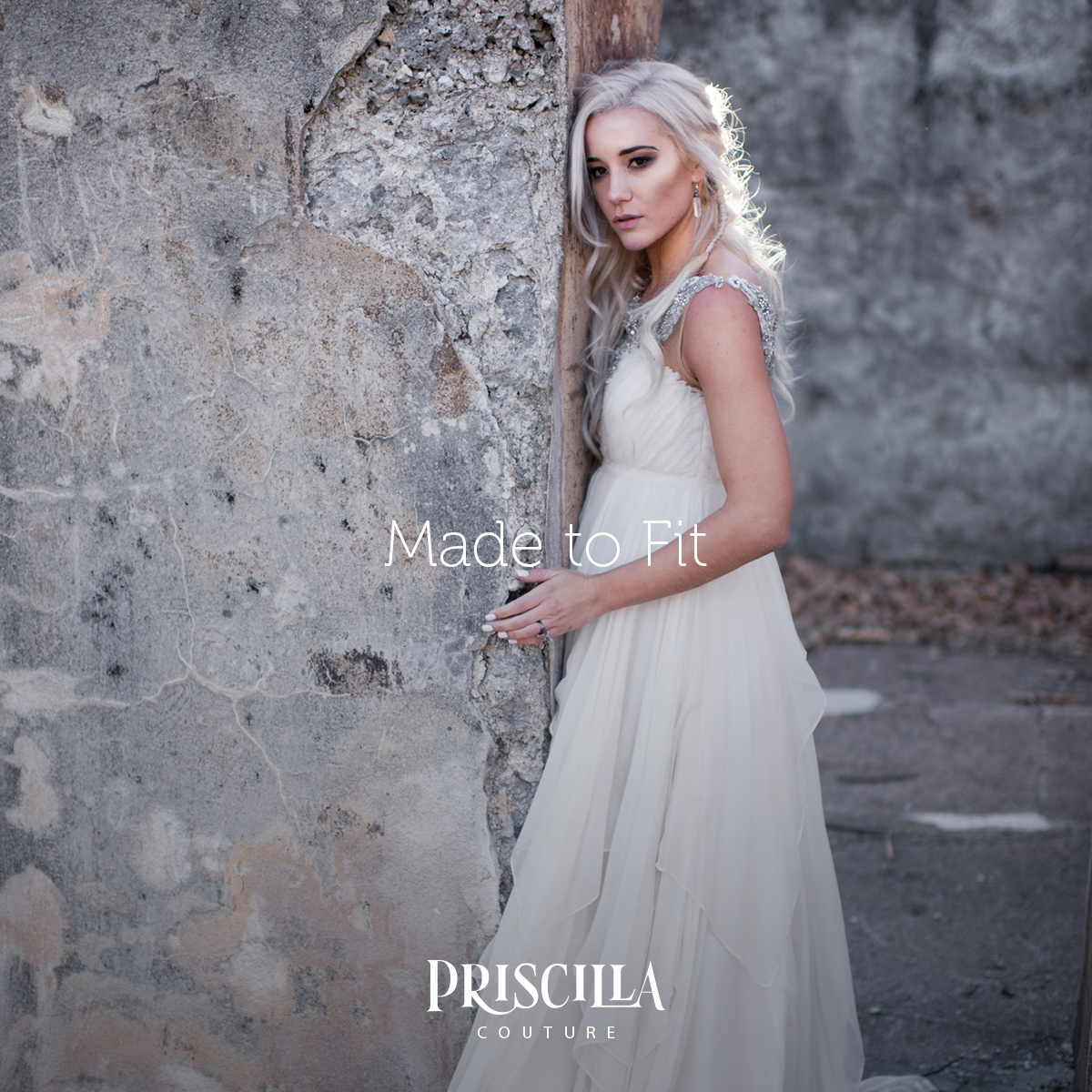 Model in a Game of Thrones themed wedding gown by Priscilla Couture