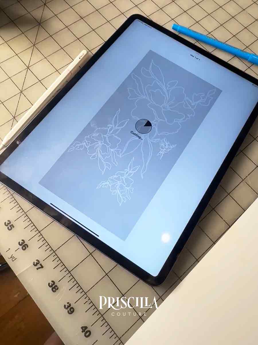 Priscilla Couture Cricut Maker flower pattern