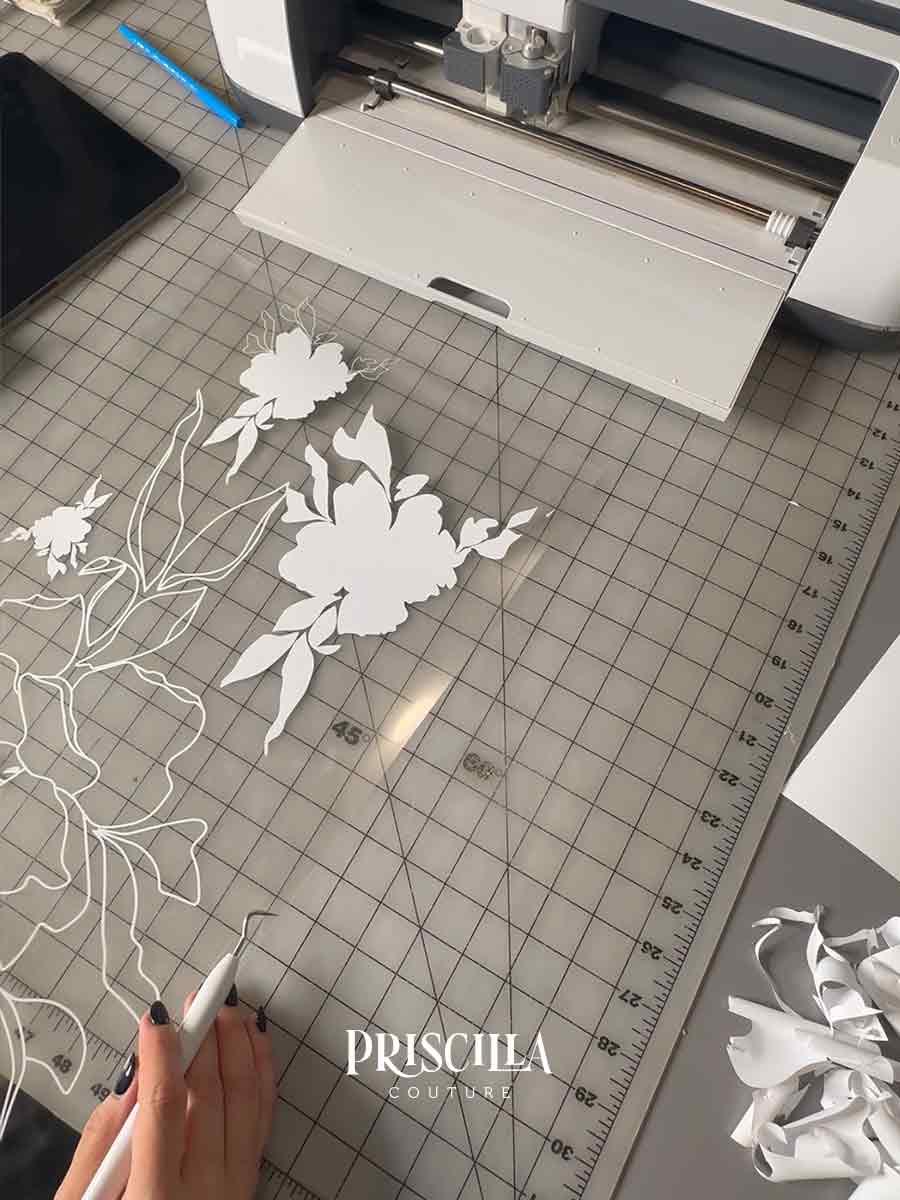 Priscilla Couture Cricut Maker flower pattern